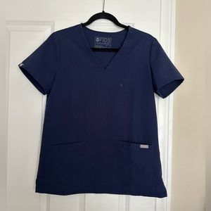 Figs Navy Blue Scrub Top